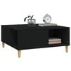 vidaXL Coffee Table Black 80x80x36.5 cm Engineered Wood