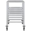 vidaXL Tray Trolley with 12 GN Containers 75x55x87 cm Stainless Steel