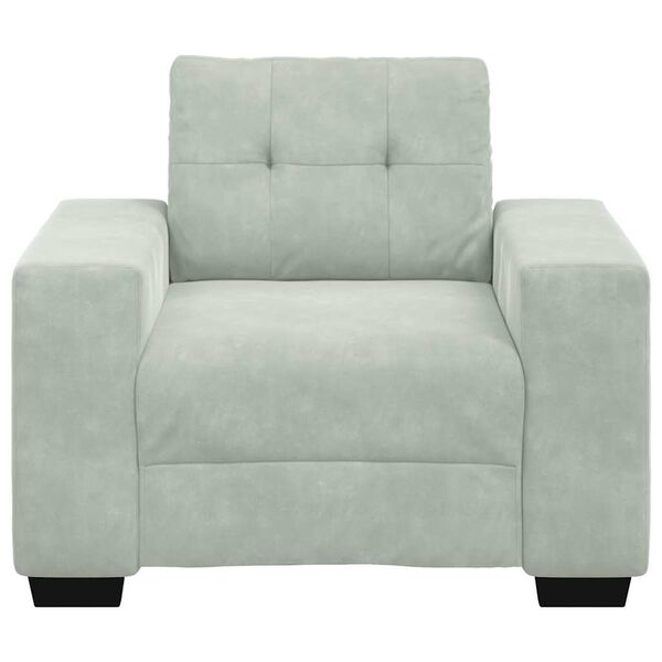 vidaXL Sofa Chair Light Grey 100x78x80 cm Velvet
