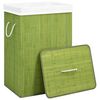 vidaXL Bamboo Laundry Basket Green