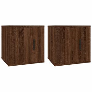 vidaXL Wall Mounted TV Cabinets 2 pcs Brown Oak 40x34.5x40 cm