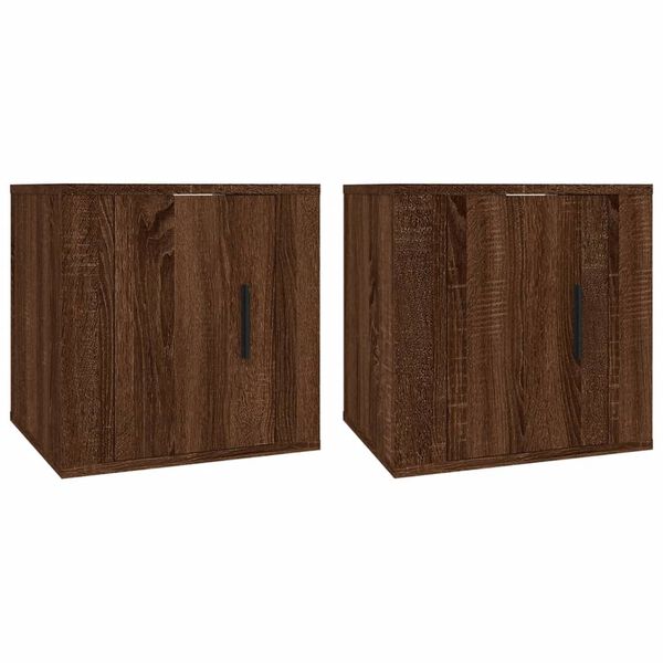 vidaXL Wall Mounted TV Cabinets 2 pcs Brown Oak 40x34.5x40 cm