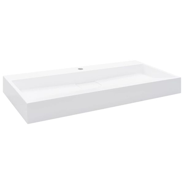 vidaXL Wash Basin 100x46x11 cm Mineral Cast/Marble Cast White