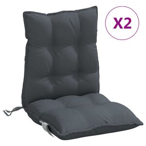 vidaXL Outdoor Cushion 2 pcs Anthracite 100 x 50 x 7 cm