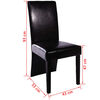 vidaXL Dining Chairs 6 pcs Black Faux Leather