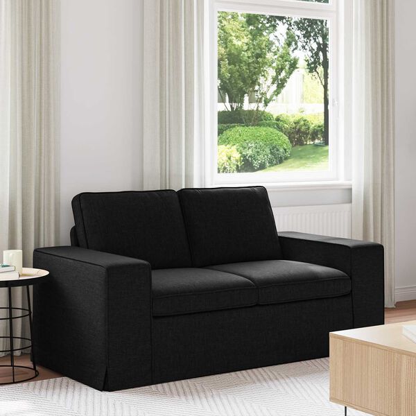 vidaXL Sofa Black 162 x 80 x 82 cm Fabric