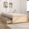vidaXL Bed Frame without Mattress with Drawers Single