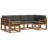 vidaXL Outdoor Sofa Set 6 pcs Natural and Anthracite