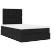 vidaXL Ottoman Bed with Mattress Black King Single Fabric