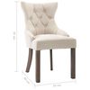 vidaXL Dining Chairs 4 pcs Beige Fabric