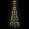 vidaXL LED Christmas Tree with Ground Spikes Warm White 250 cm Iron