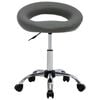 vidaXL Rolling Work Chair Grey Faux Leather