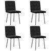 vidaXL Dining Chairs 4 pcs Black Velvet
