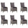 vidaXL 7 Piece Garden Dining Set Grey