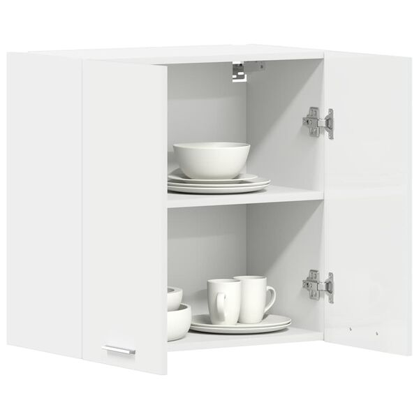 vidaXL Hanging Cabinet Lyon High Gloss White 60x31x60 cm Engineered Wood