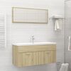 vidaXL Bathroom Furniture Set Sonoma Oak Engineered Wood