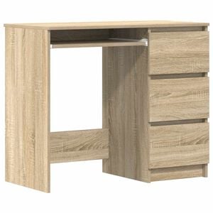 vidaXL Desk Sonoma Oak 90x45x76 cm Engineered Wood