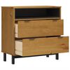 vidaXL Drawer Cabinet FLAM 80x40x80 cm Solid Wood Pine
