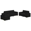vidaXL Sofa 3 pcs Black Fabric
