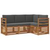 vidaXL Sofa Sets 4 pcs Natural and Anthracite Solid Acacia Wood