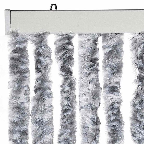 vidaXL Insect Curtain White and Grey 56x185 cm Chenille