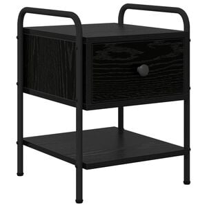 vidaXL Bedside Cabinet Black Oak 35 x 36.5 x 47 cm Engineered Wood