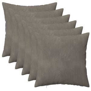 vidaXL Cushion with Pillow HEERLEN 6 pcs Light Grey Velvet