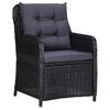 vidaXL 11 Piece Outdoor Dining Set Poly Rattan Black