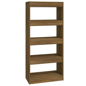 vidaXL Book Cabinet | Brown oak | Engineered wood | 60 x 30 x 135 cm