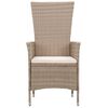 vidaXL 7 Piece Garden Dining Set with Cushions Beige