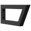 vidaXL Shelf Brackets for Washbasin 2 pcs Black Trapezium Steel