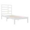 vidaXL Bed Frame without Mattress White Solid Wood 90x190 cm Single Single
