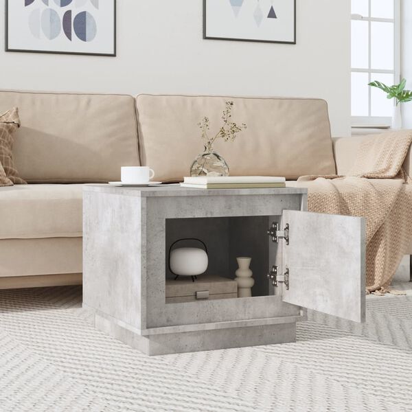 vidaXL Coffee Table Concrete Grey 51x50x44 cm Engineered Wood
