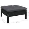vidaXL 13 Piece Garden Lounge Set with Cushions Black Pinewood