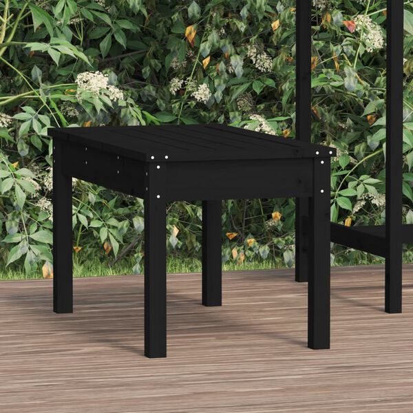 vidaXL Garden Bench Black 80x44x45 cm Solid Wood Pine