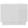 vidaXL Coffee Table High Gloss White 102x55x43 cm Engineered Wood