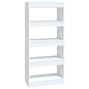 vidaXL Book Cabinet/Room Divider White 60x30x135 cm Engineered Wood