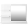 vidaXL Bathroom Mirror High Gloss White 60x10.5x45 cm Engineered Wood