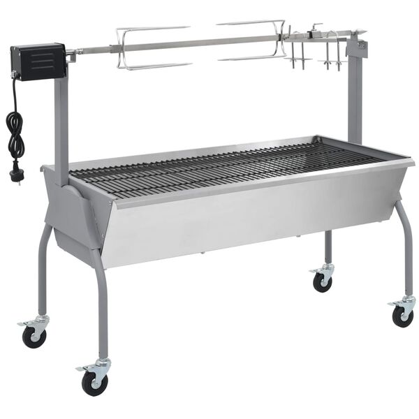 vidaXL Electric BBQ Rotisserie Stainless Steel