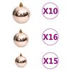 vidaXL Artificial Half Pre-lit Christmas Tree with Ball Set White 180 cm