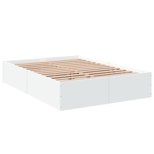 vidaXL Bed Frame without Mattress White 135x190 cm Double