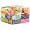 vidaXL Modular Pouffe Patchwork Fabric
