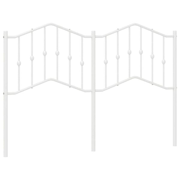 vidaXL Metal Replace Headboard White 135 cm