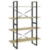 vidaXL 4-Tier Book Cabinet Sonoma Oak 100x30x140 cm Engineered Wood