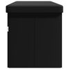 vidaXL Storage Bench Foldable Black PVC