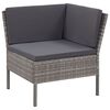 vidaXL 6 Piece Garden Lounge Set with Cushions Poly Rattan Grey