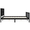 vidaXL Bed Frame without Mattress Black King Size Solid Wood Pine