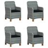 vidaXL 5 Piece Garden Dining Set Light Grey