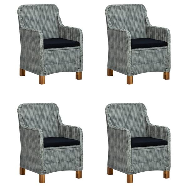 vidaXL 5 Piece Garden Dining Set Light Grey