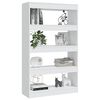 vidaXL Book Cabinet/Room Divider White 80x30x135 cm Engineered Wood